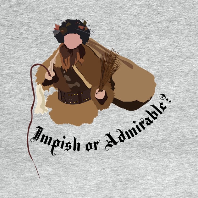 Dwight Schrute Impish or Admirable Belsnickel Art – The Office (black text) by Design Garden